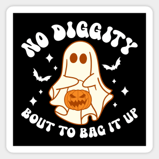 No Diggity 'Bout to Bag It Up Halloween Sticker